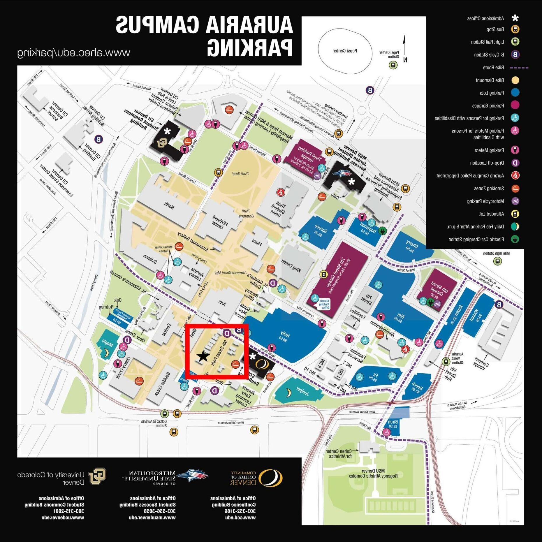 A campus map highlighting CIL's current location at 1027 9th St Park